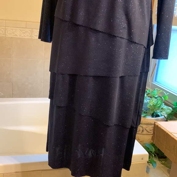 Navy Sparkly Tahari Dress - Picture 7 of 10
